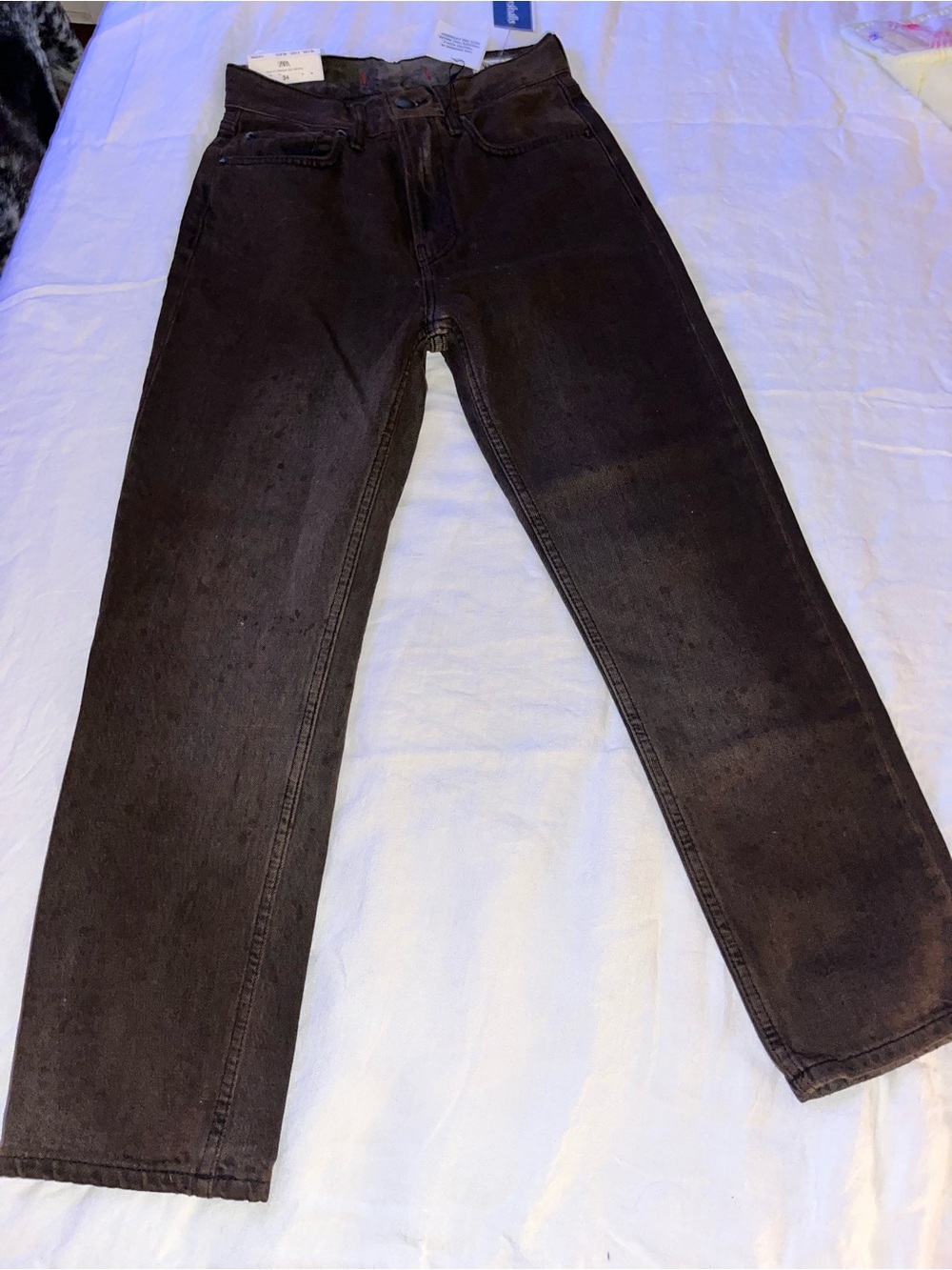 Zara dark brown jeans size 2